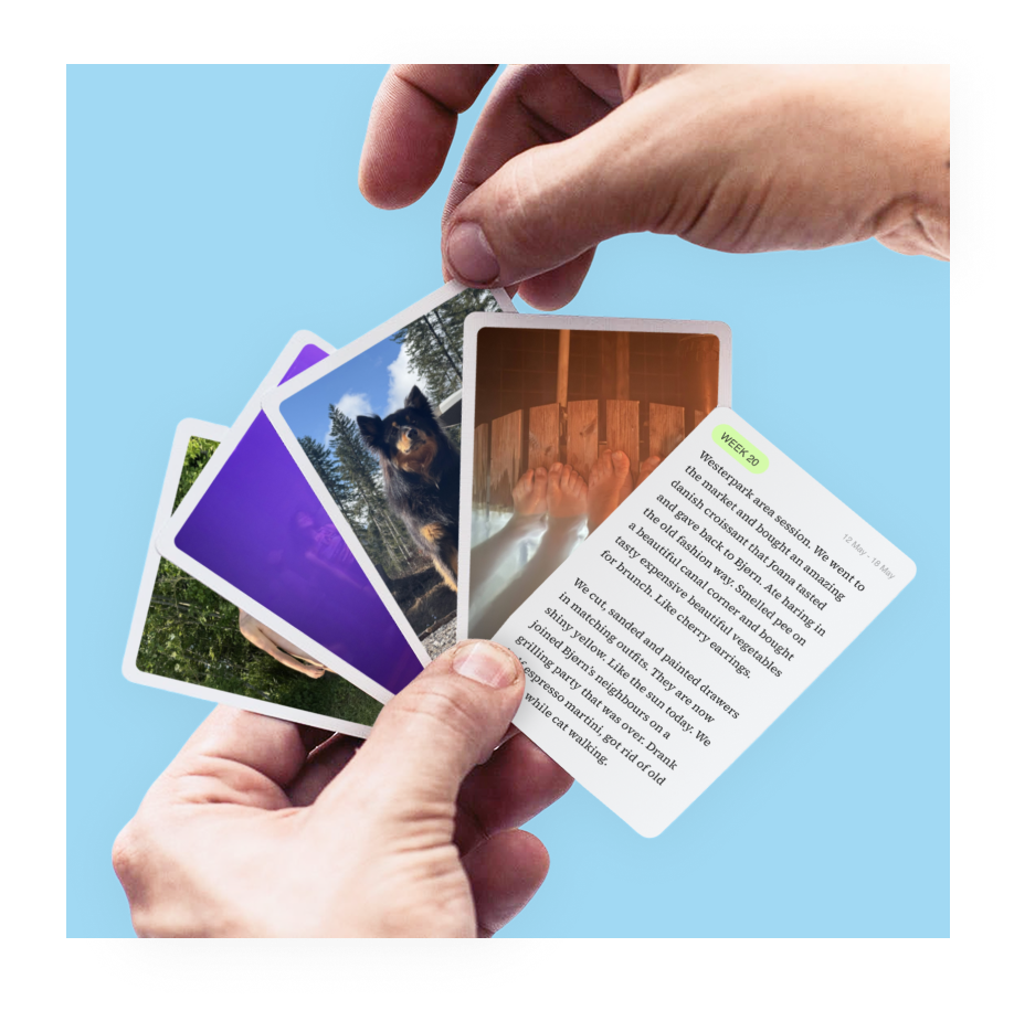 Hand holding cards